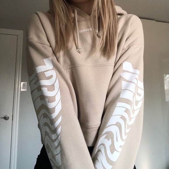 Aritzia TNA tan cropped hoodie - Picture 3 of 3